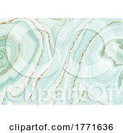 Poster, Art Print Of Elegant Hand Painted Liquid Marble Design With Glitter Elements