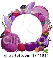Poster, Art Print Of Circle Of Purple Foods