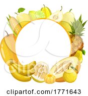 Poster, Art Print Of Circle Of Yellow Foods