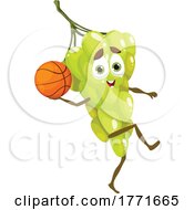 Poster, Art Print Of Grapes Playing Basketball