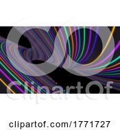 Abstract Panoramic Neon Background