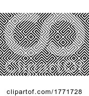Retro Geometric Background In Black And White