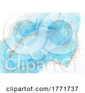 Poster, Art Print Of Gold Glitter And Alcohol Ink Background