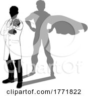 Poster, Art Print Of Doctor Ponting Silhouette Super Hero Shadow