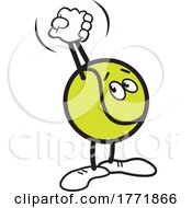 Poster, Art Print Of Cartoon Winner Tennis Ball Cheering