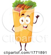 Poster, Art Print Of Mexican Food Burrito Character