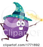 Wizard Plum Food Character by Vector Tradition SM