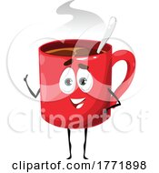 Poster, Art Print Of Hot Cocoa Or Coffee Food Character
