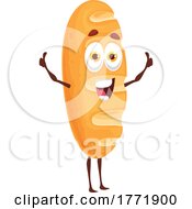 French Bread Food Character by Vector Tradition SM