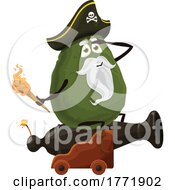 Poster, Art Print Of Avocado Pirate Food Character