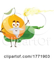 Poster, Art Print Of Orange Wizard Food Character