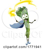 Poster, Art Print Of Asparagus Wizard Food Character