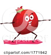 Yoga Pomegranate Food Character by Vector Tradition SM