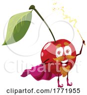 Cherry Wizard Food Character by Vector Tradition SM