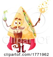 Poster, Art Print Of Mexican Food Quesadilla Wizard Character