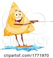 Poster, Art Print Of Water Skiing Tortilla Chip Food Character