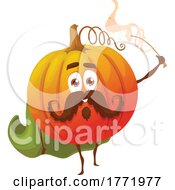 Poster, Art Print Of Pumpkin Wizard Food Character