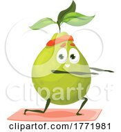Poster, Art Print Of Pear Doing Yoga Food Character