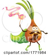 Yellow Onion Wizard Food Character by Vector Tradition SM