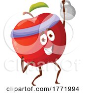 Poster, Art Print Of Apple Working Out Food Character