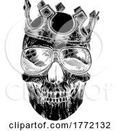 Skull Cool Sunglasses Skeleton In Shades And Crown