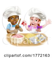 Girl And Boy Cartoon Child Chef Cook Kids by AtStockIllustration