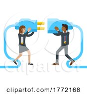 Connecting Plug Fitting Together Business Concept by AtStockIllustration