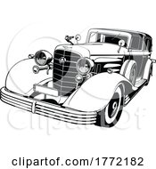 Poster, Art Print Of Black And White Cadillac Car