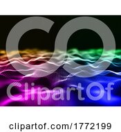 Poster, Art Print Of 3d Rainbow Coloured Flowing Digital Particles