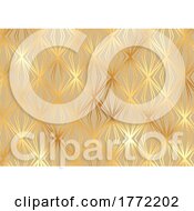 Poster, Art Print Of Decorative Pattern With Gold Foil Texture