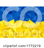 Poster, Art Print Of Abstract Low Poly Ukraine Flag Design