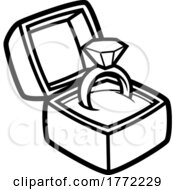 Cartoon Black And White Diamond Ring by Hit Toon