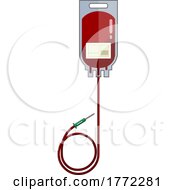 Cartoon Blood Transfusion Bag And Needle