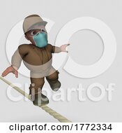 Poster, Art Print Of 3d Cartoon Delivery Driver