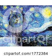 Van Gogh Starry Night Inspired Alpaca Painting