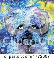 Van Gogh Inspired Dog Painting