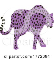 Poster, Art Print Of Purple Cheetah