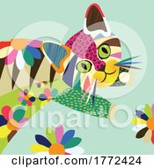 Poster, Art Print Of Floral Cat