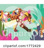 Poster, Art Print Of Floral Leopard