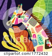 Poster, Art Print Of Patterned Giraff
