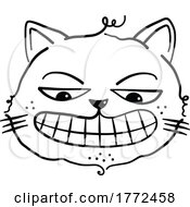 Poster, Art Print Of Black And White Cat Face