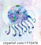 Poster, Art Print Of Jellyfish Seaglass And Watercolor Design