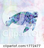 Poster, Art Print Of Sea Turtle Seaglass And Watercolor Design