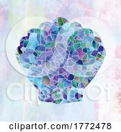 Poster, Art Print Of Shell Seaglass And Watercolor Design