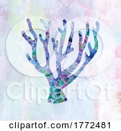 Poster, Art Print Of Coral Seaglass And Watercolor Design