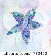 Poster, Art Print Of Starfish Seaglass And Watercolor Design