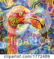 Poster, Art Print Of Flamingo Painting
