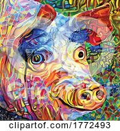Poster, Art Print Of Pig Painting