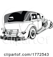 Poster, Art Print Of Black And White Antique Cadillac Car