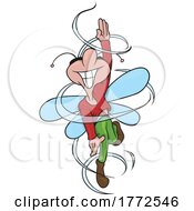 Poster, Art Print Of Cartoon Dancing Beetle Doing A Pirouette
